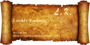Lenkh Kadosa névjegykártya